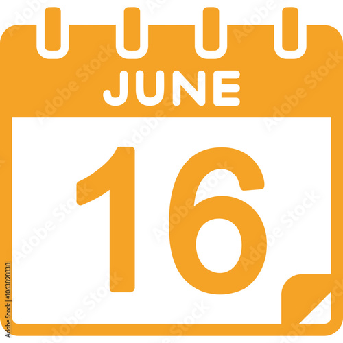 16 June Vector Icon Design