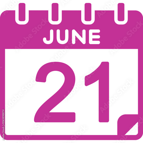 21 June Vector Icon Design