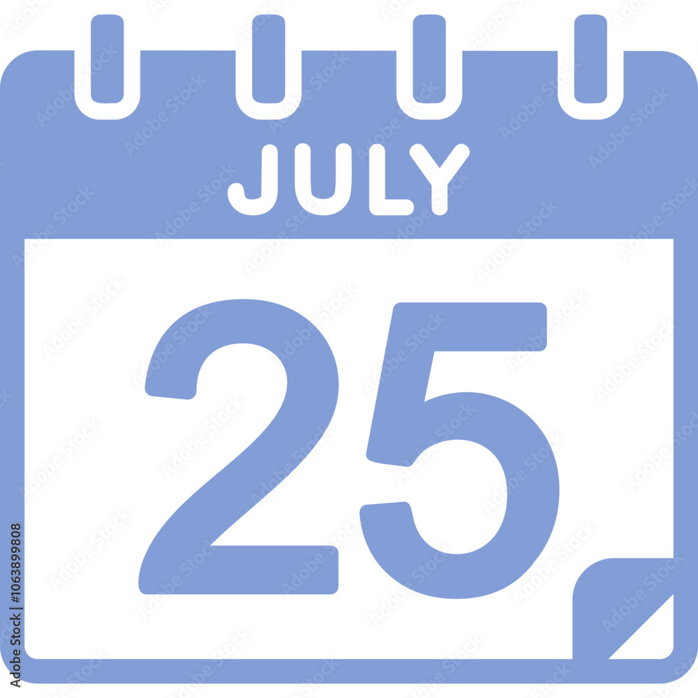 25 July Vector Icon Design 25 July Vector Icon Design