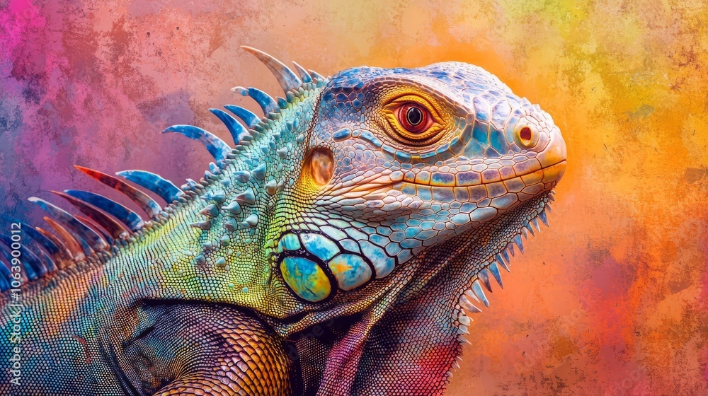Fototapeta premium close-up iguana