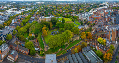 Nottingham castle, a Norman castle in a city of Nottingham in central England’s Midlands region