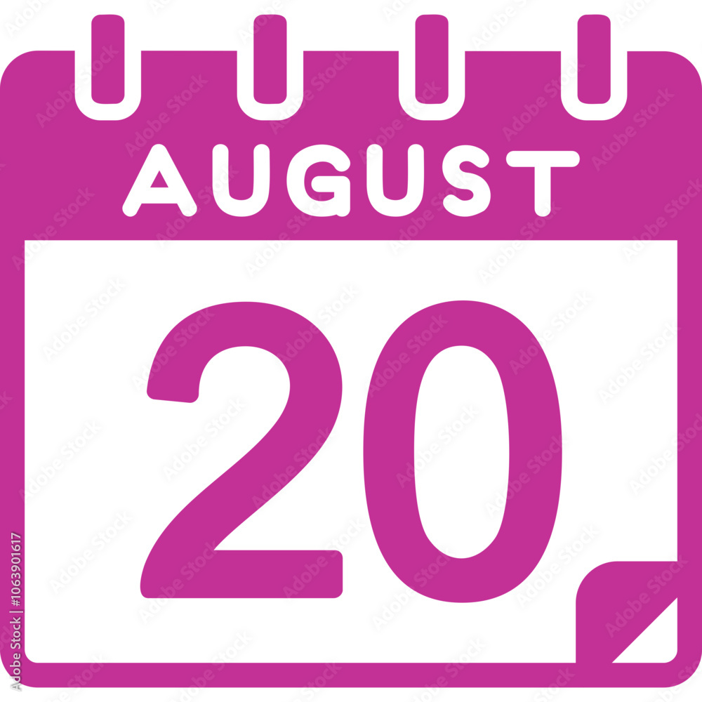 20 August Vector Icon Design 20 August Vector Icon Design