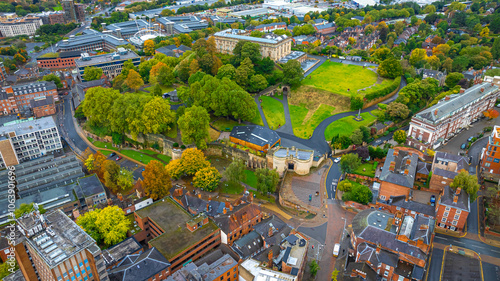 Nottingham castle, a Norman castle in a city of Nottingham in central England’s Midlands region