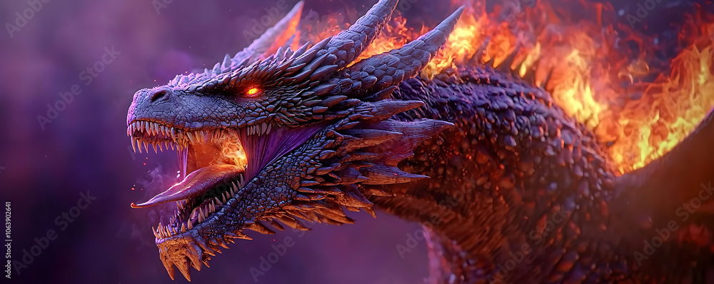 A fierce dragon with scales and glowing eyes, spewing flames from its mouth against a dark, mystical backdrop, portraying power, strength, and mythical beauty. A fierce dragon with scales and glowing eyes, spewing flames from its mouth against a dark, mystical backdrop, portraying power, strength, and mythical beauty.