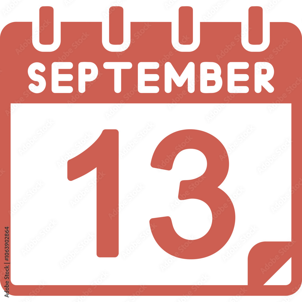 13 September Vector Icon Design 13 September Vector Icon Design