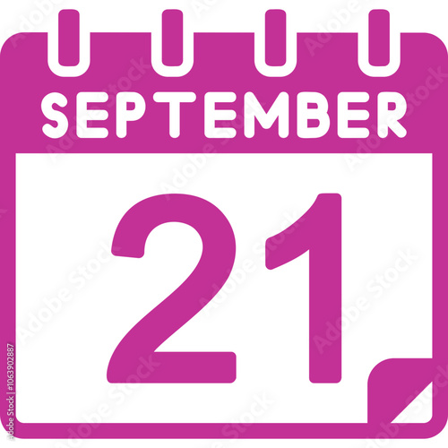 21 September Vector Icon Design