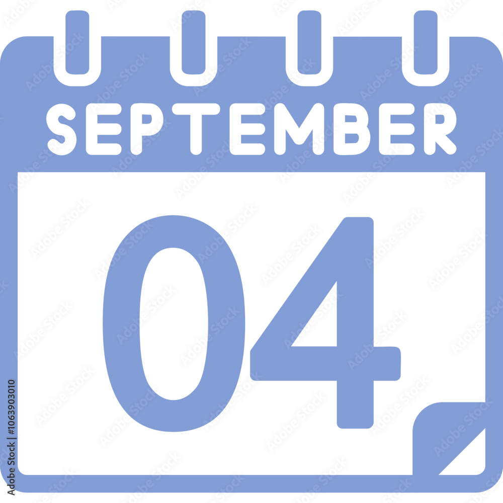 4 September Vector Icon Design 4 September Vector Icon Design