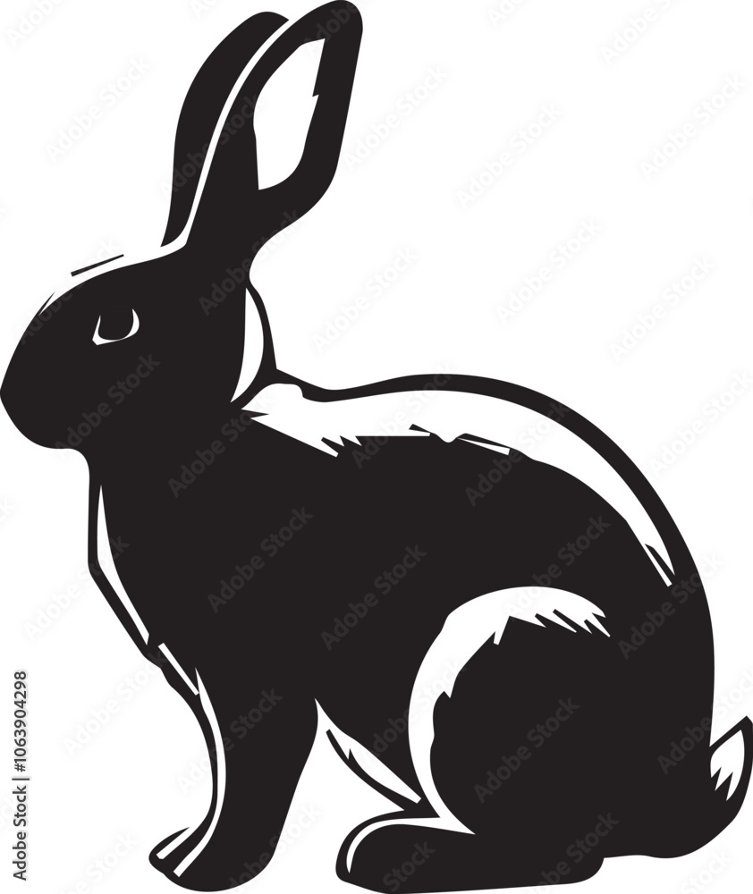 Obraz premium Rabbit silhouette vector EPS 