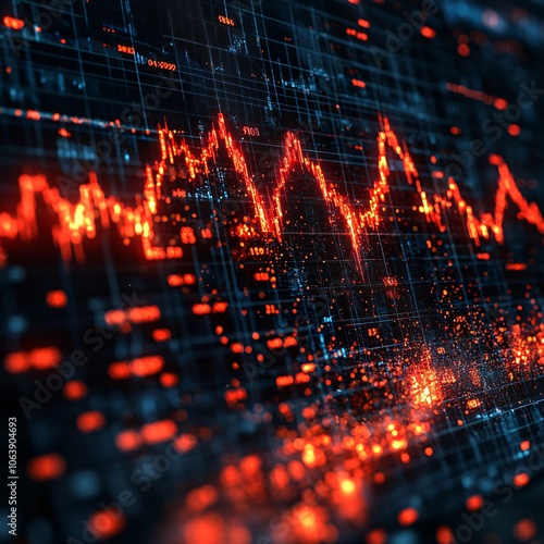 Wallpaper Mural Red Hot Stock Market Data on Digital Display Torontodigital.ca