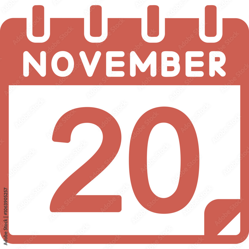 20 November Vector Icon Design 20 November Vector Icon Design