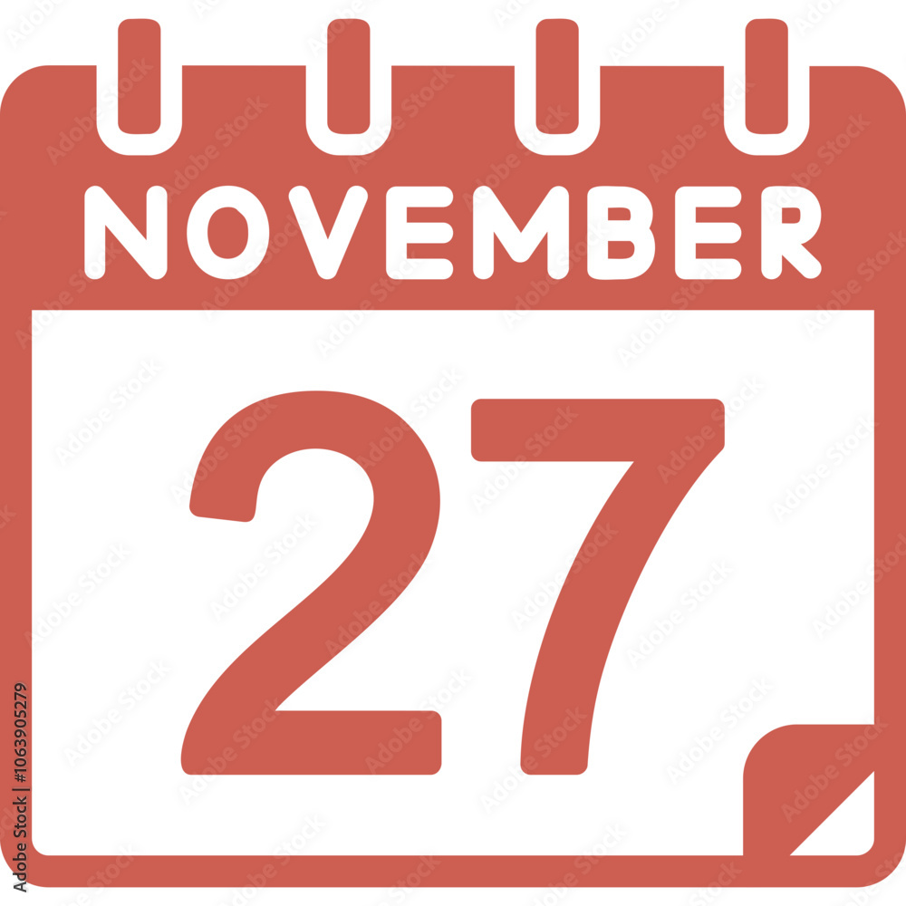 27 November Vector Icon Design 27 November Vector Icon Design