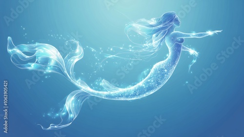 mermaid in the ocean. background with mermaid