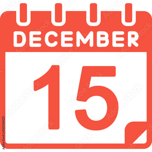 15 December Vector Icon Design