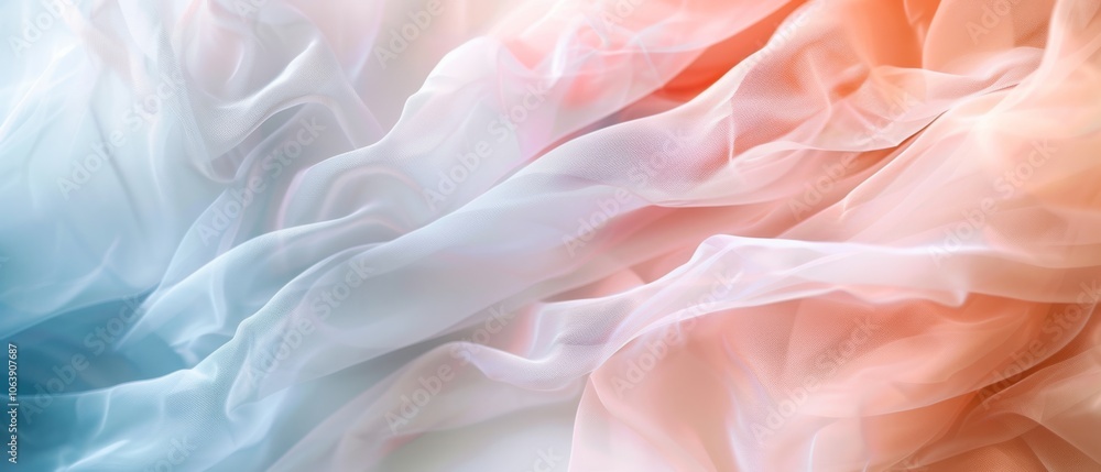 Ethereal fabric in warm and cool tones flows like a gentle breeze, capturing a harmonious balance of color and movement. Ethereal fabric in warm and cool tones flows like a gentle breeze, capturing a harmonious balance of color and movement.