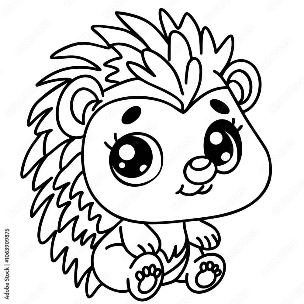 Obraz premium Cute hedgehog doodle