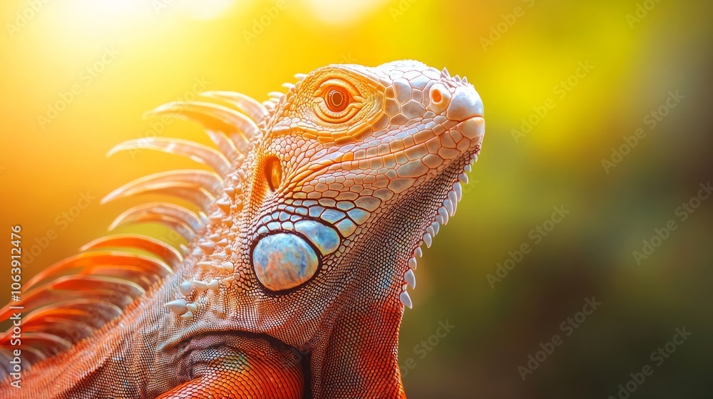 Obraz premium close up of iguana face