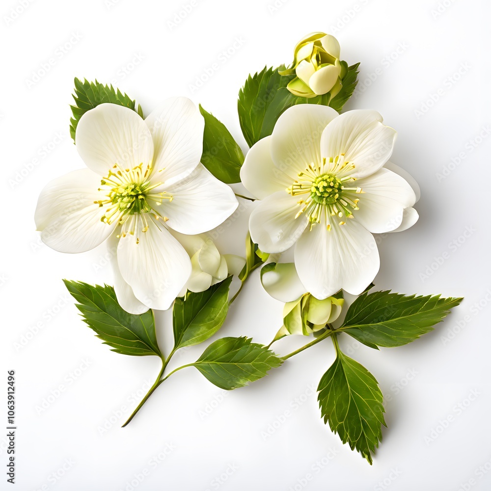 Fototapeta premium Flower concept design idea isolated on a white background