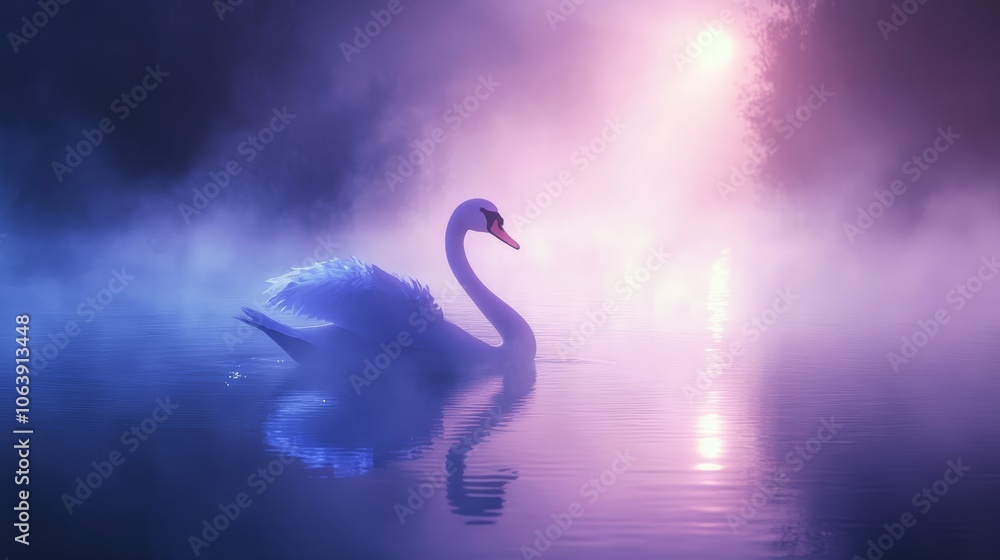 Fototapeta premium swans on the lake