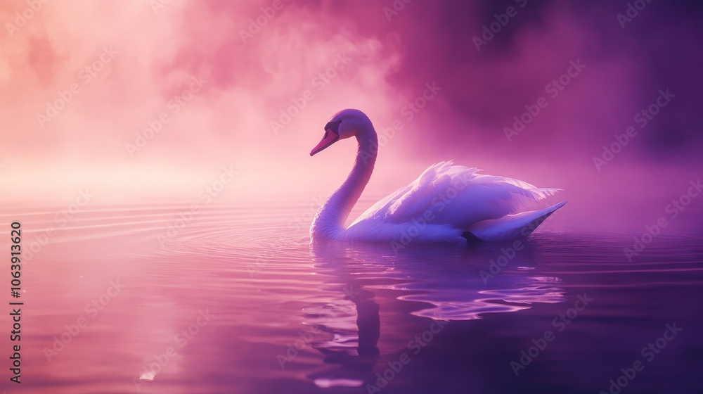 Fototapeta premium swans on the lake