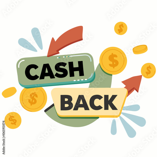 Cash back banner Cashback concept illustration (5)