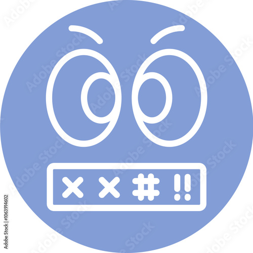 Swearing Vector Icon Design