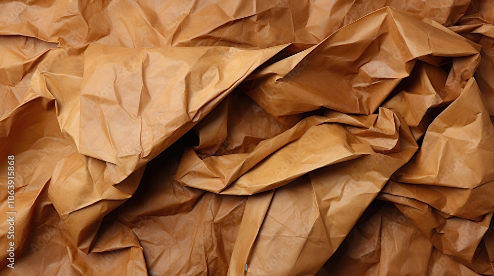 Abstract Texture of Crinkled Brown Paper, a Visual Representation of Roughage, Wrinkles, and the Imperfect Beauty of Time Abstract Texture of Crinkled Brown Paper, a Visual Representation of Roughage, Wrinkles, and the Imperfect Beauty of Time