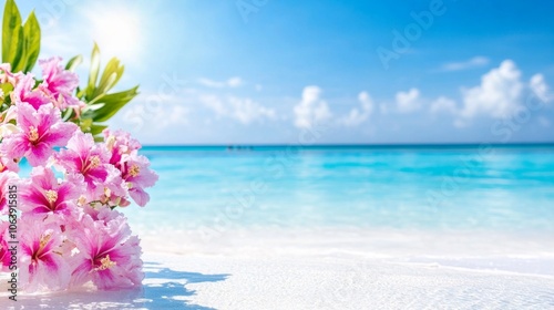 Wallpaper Mural Relaxing at a luxurious infinity pool in a tropical resort overlooking serene ocean waves and white sand beaches Torontodigital.ca