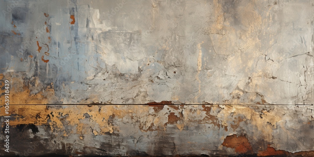 A Weathered Wall with Cracks, Flakes, and Uneven Texture Reveals Layers of Time and Exposure A Weathered Wall with Cracks, Flakes, and Uneven Texture Reveals Layers of Time and Exposure