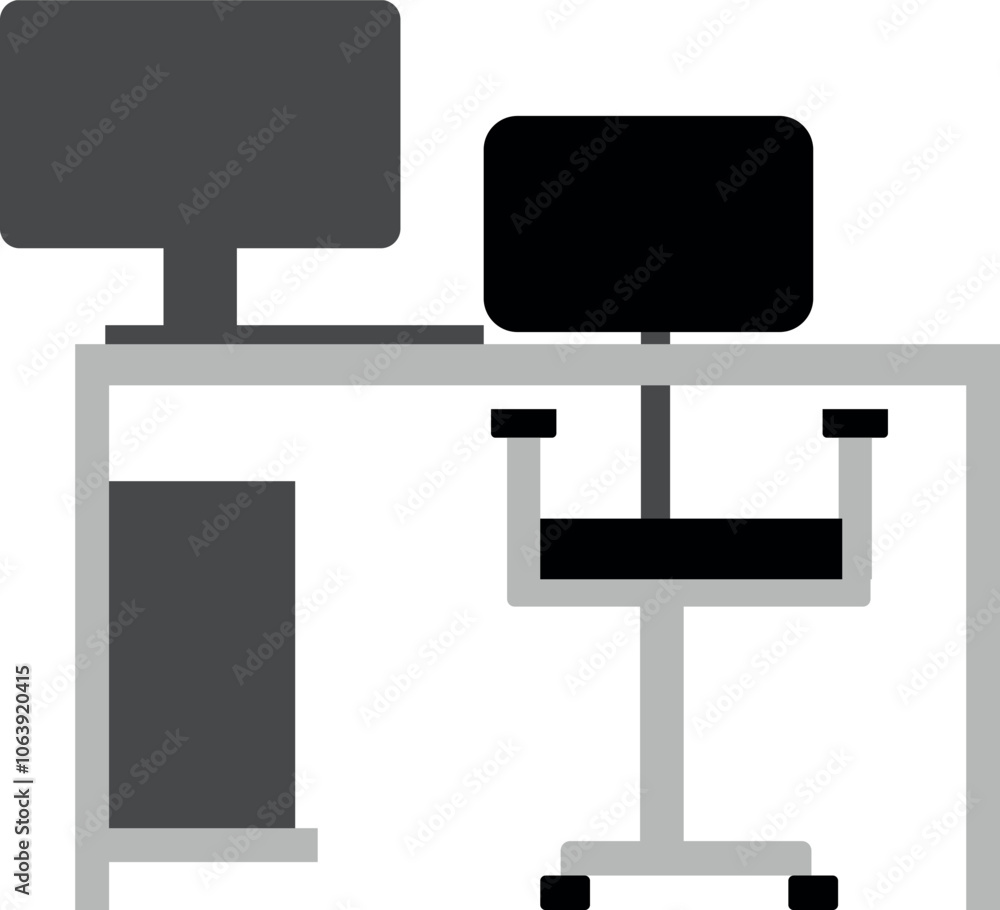 Minimalist Furniture Illustration in Monochrome Minimalist Furniture Illustration in Monochrome