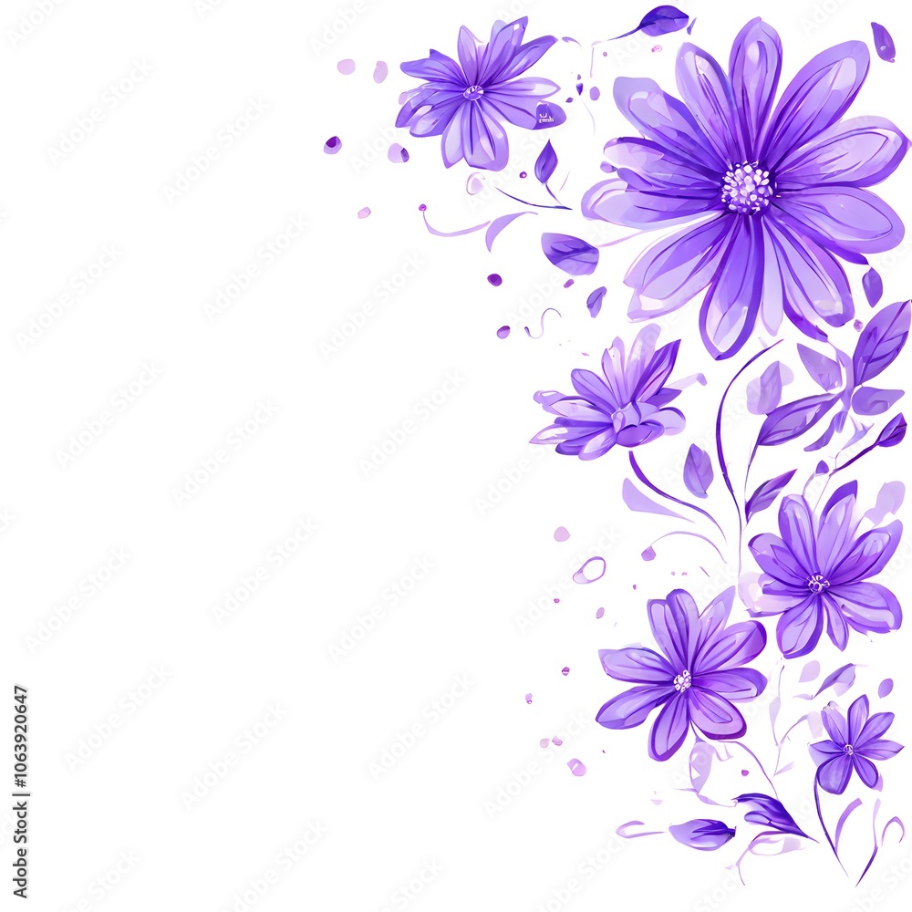 Fototapeta premium Flower concept design idea isolated on a white background