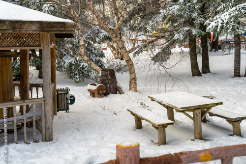 Bursa Uludağ ski resort, wooden accommodation houses in Sarıalan region