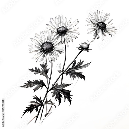 Wallpaper Mural Flower concept design idea isolated on a white background Torontodigital.ca