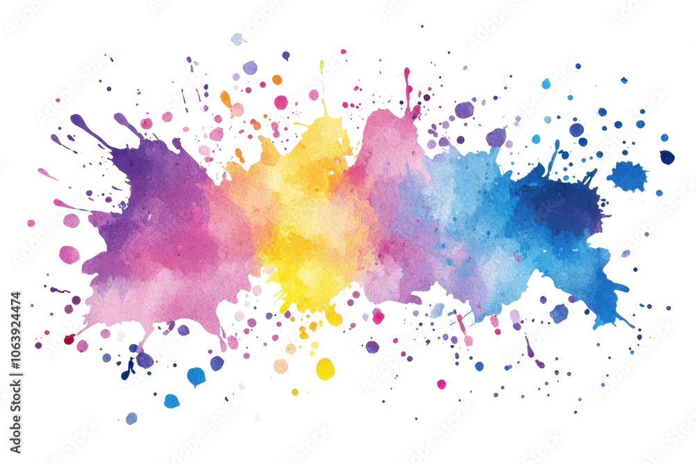 Vibrant watercolor splash with a mix of pink, yellow, and blue hues creating a dynamic abstract background. Ideal for creative designs. Vibrant watercolor splash with a mix of pink, yellow, and blue hues creating a dynamic abstract background. Ideal for creative designs.