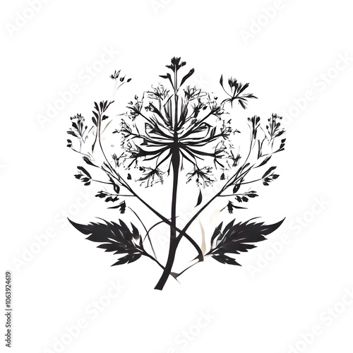 Flower concept design idea isolated on a white background