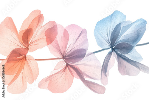 Delicate pastel flowers in soft hues create a calming visual. Ideal for spring-themed designs, backgrounds, or floral-inspired projects.