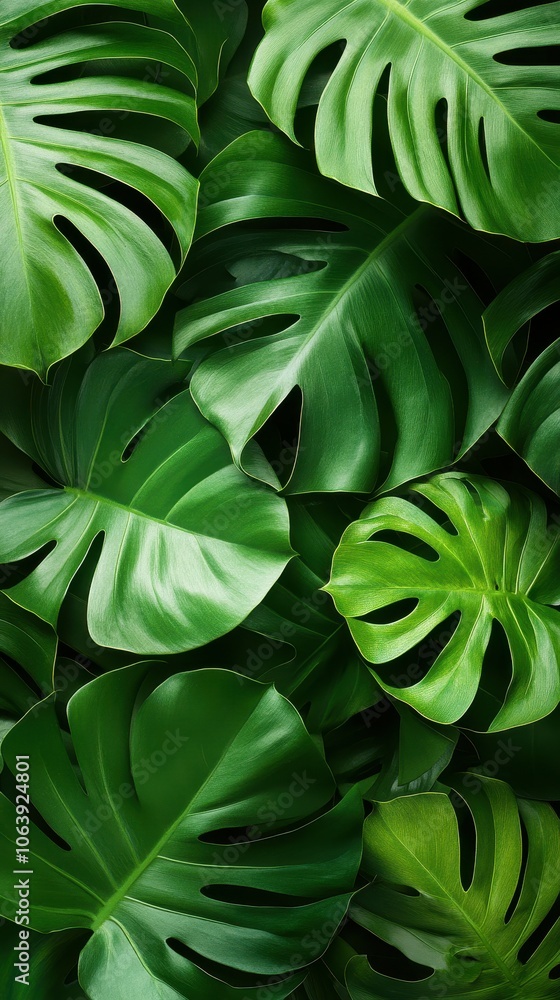 A close up of a green leafy plant with many leaves. The leaves are large and have a lot of detail. Concept of growth and vitality A close up of a green leafy plant with many leaves. The leaves are large and have a lot of detail. Concept of growth and vitality