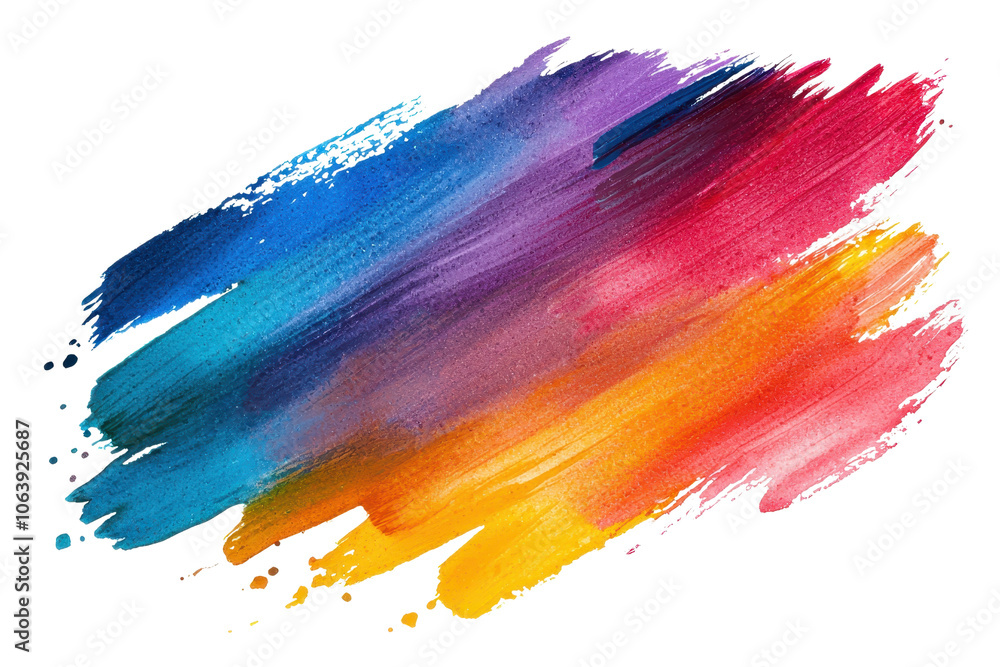 Vibrant abstract watercolor brushstrokes blend seamlessly, showcasing a vivid spectrum of blue, purple, red, and orange hues on a transparent background. Vibrant abstract watercolor brushstrokes blend seamlessly, showcasing a vivid spectrum of blue, purple, red, and orange hues on a transparent background.