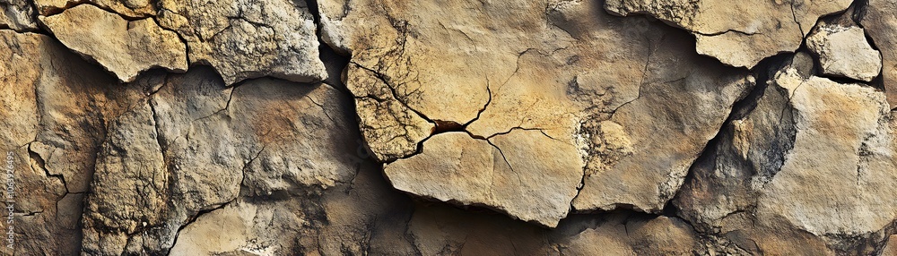 Cracked and Weathered Rock Face Cracked and Weathered Rock Face