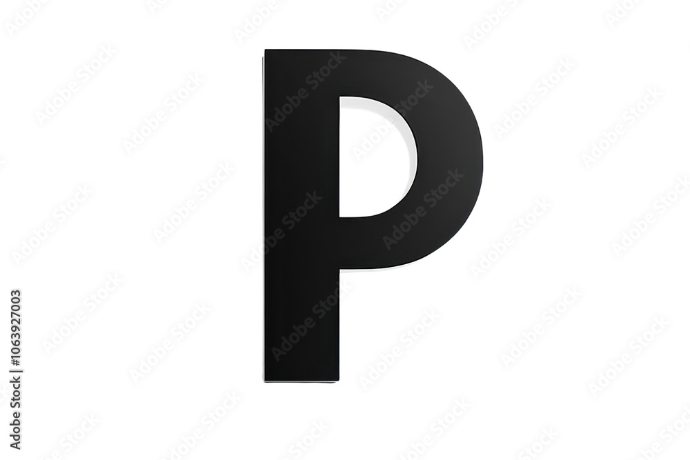 Black 3D letter P isolated on transparent background. perfect for graphic design or typography projects. Black 3D letter P isolated on transparent background. perfect for graphic design or typography projects.