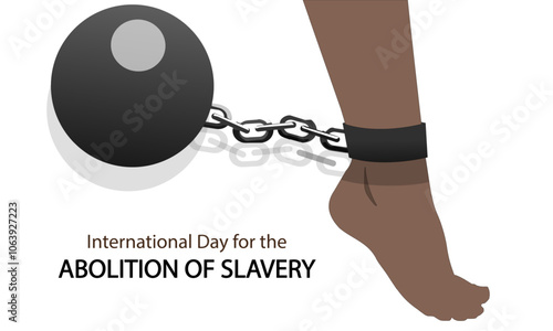 Abolition Slavery International Day, vector art illustration.