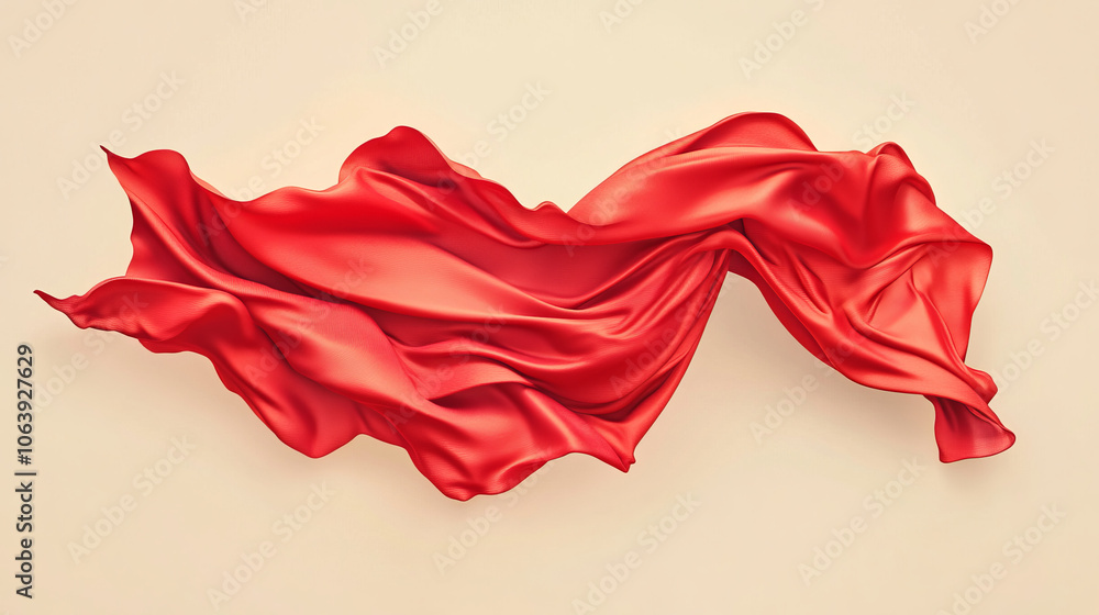 A flowing red silk fabric or flag gracefully draped, set against a beige background. The smooth, elegant red satin creates a luxurious feel, reminiscent of a grand opening ceremony. A flowing red silk fabric or flag gracefully draped, set against a beige background. The smooth, elegant red satin creates a luxurious feel, reminiscent of a grand opening ceremony.