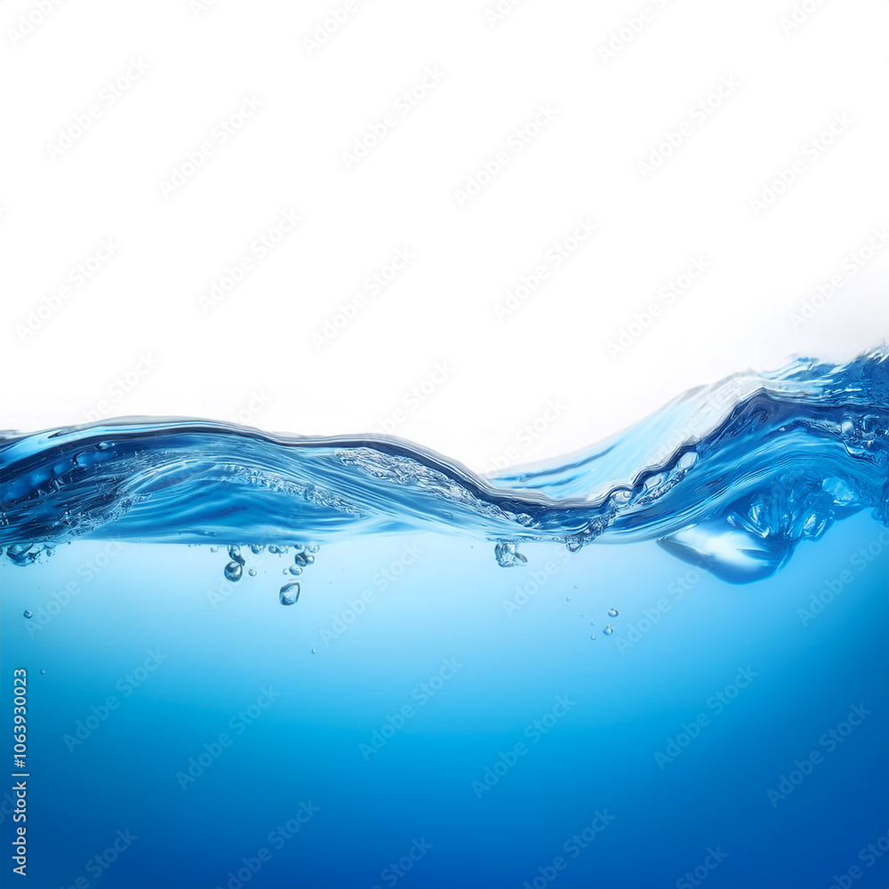 blue water wave isolated on white background blue water wave isolated on white background