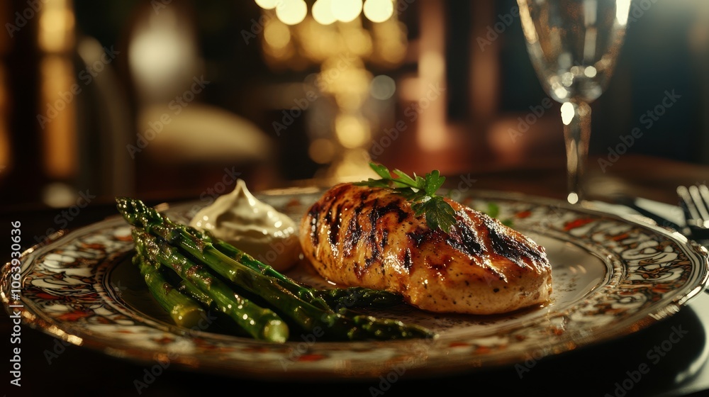 The Grilled Chicken with Asparagus The Grilled Chicken with Asparagus