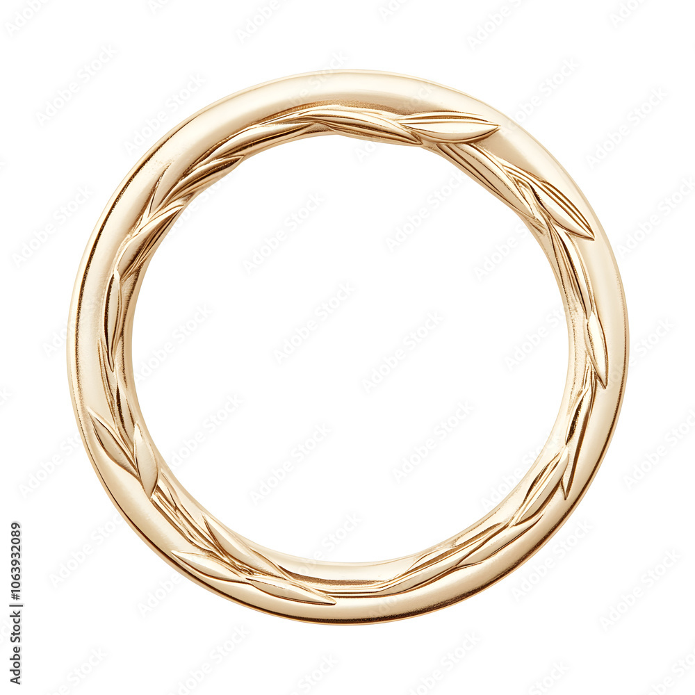 Floral metal golden frame isolated on white background Floral metal golden frame isolated on white background