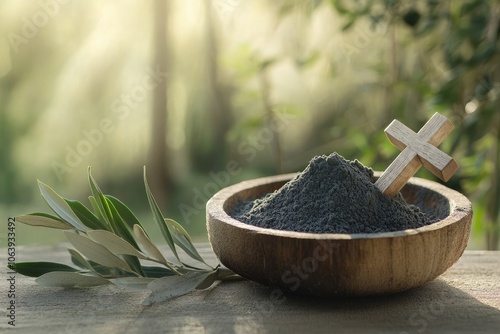 Wallpaper Mural Sacred ritual: embracing Ash Wednesday as time for penance, reflection, acknowledgment of human mortality, symbolized by imposition of ashes, guiding believers into season of faith, devotion. Torontodigital.ca