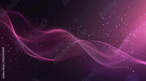 A purple background with a purple wave and lots of stars