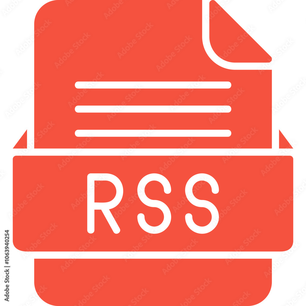 RSS File Format Vector Icon Design RSS File Format Vector Icon Design