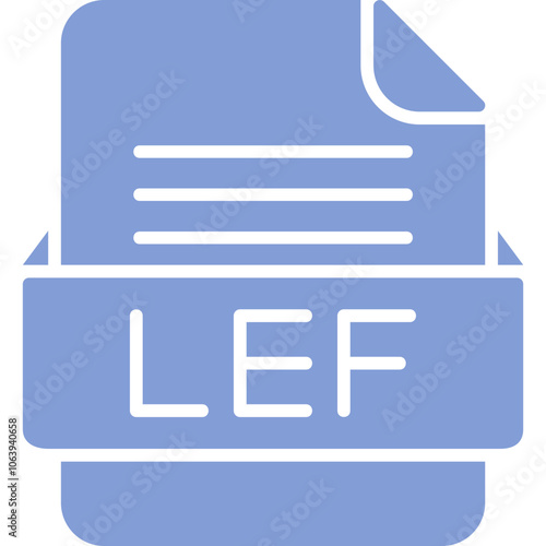 LEF File Format Vector Icon Design