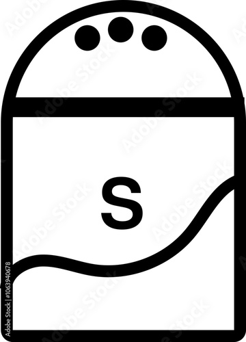 Salt Icon Illustration in simple black and white vector format