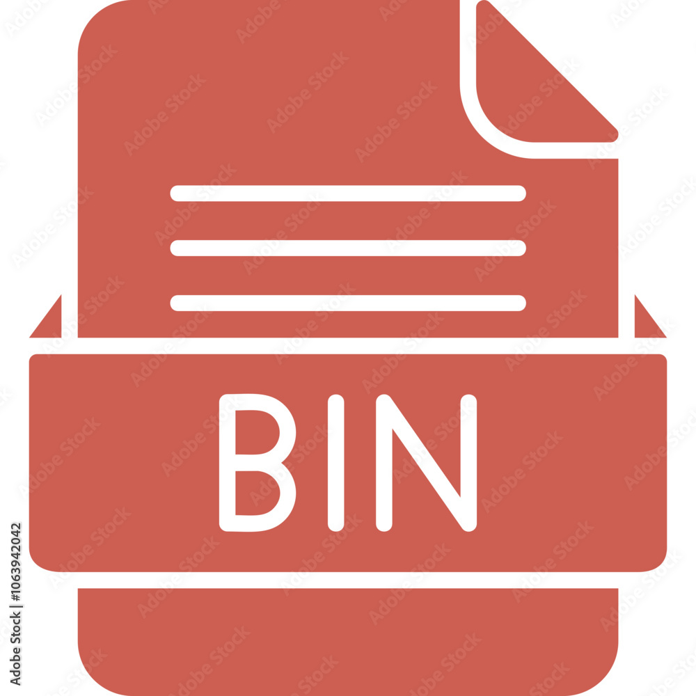 BIN File Format Vector Icon Design BIN File Format Vector Icon Design